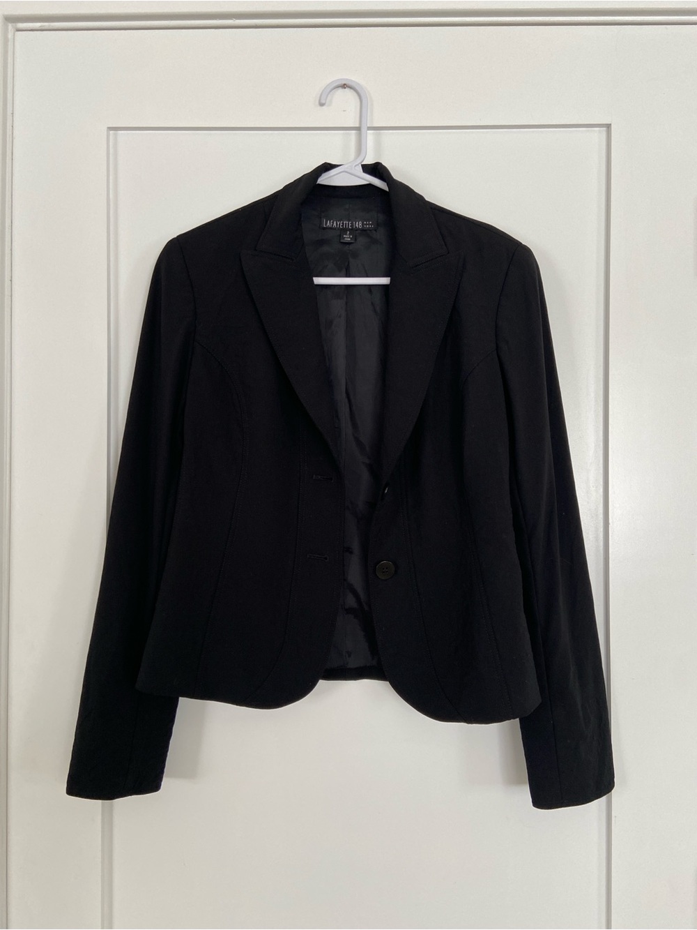 Lafayette 148 New York Black Single-Button Women's Blazer